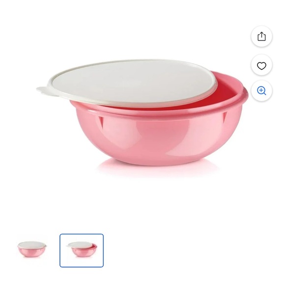 Tupperware fix N Mix Pink Mixing Bowl with Lid - Picture 2 of 2